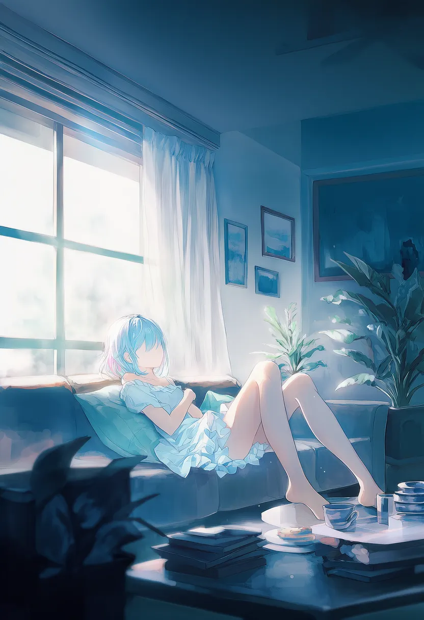 monochrome tone - 家具の雰囲気を変えるプロンプト紹介AIイラスト