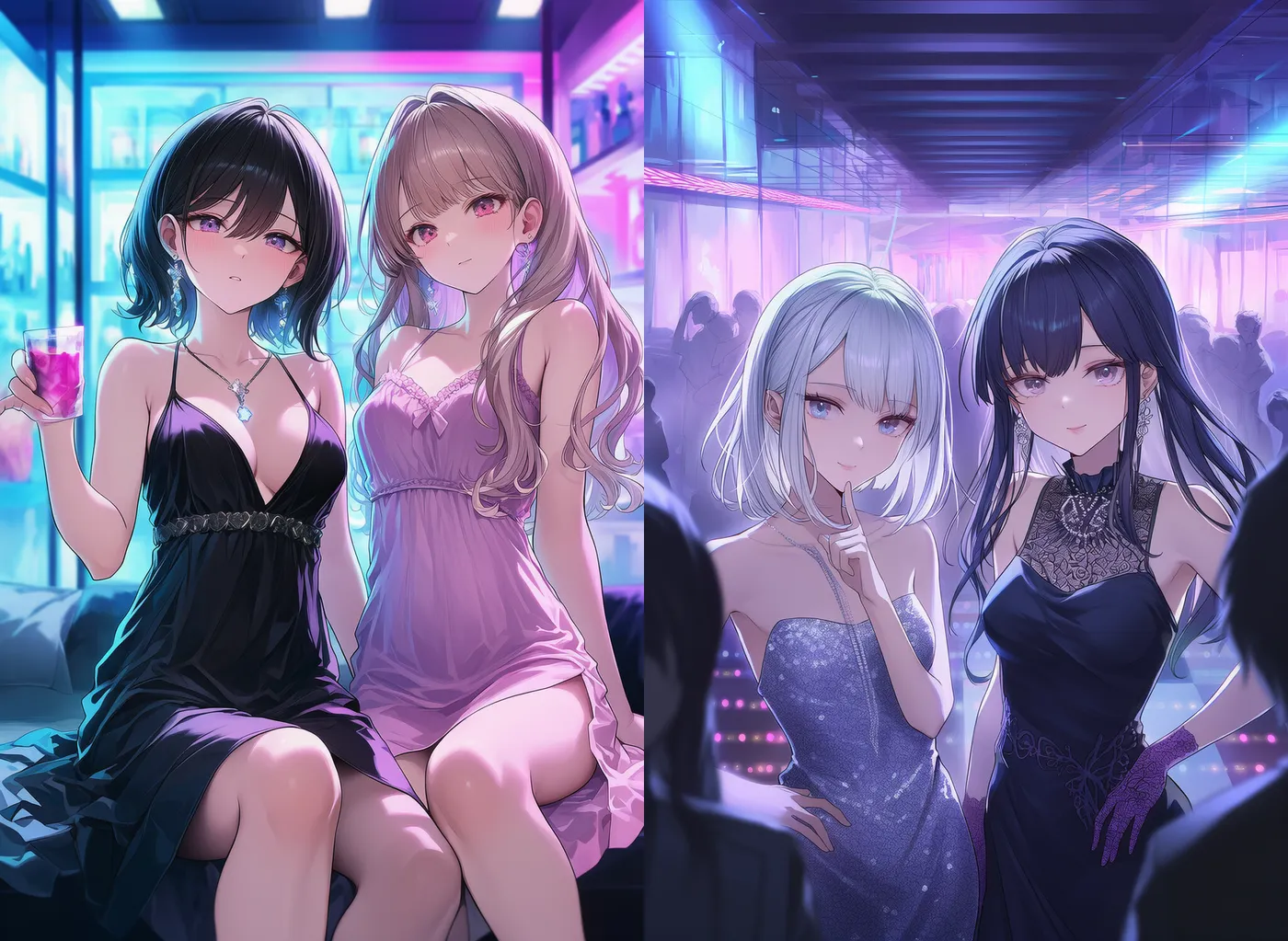 ナイトクラブの内装を再現したAIイラスト|プロンプト紹介