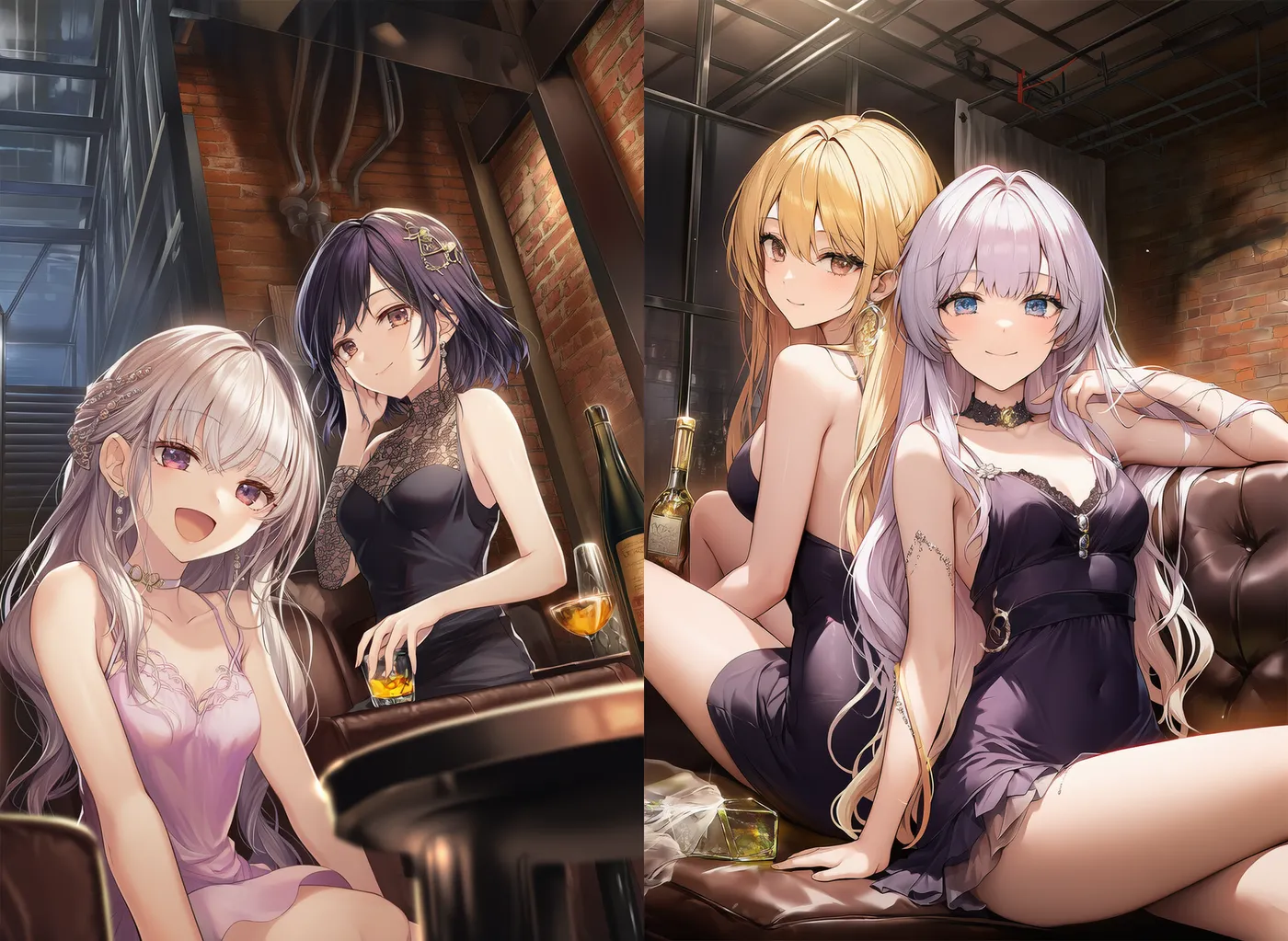 インダストリアル風ナイトクラブのAIイラスト|プロンプト紹介