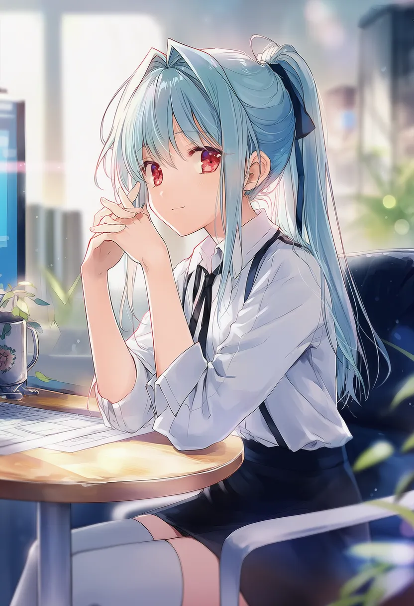 オフィスルームの家具のAIイラスト｜プロンプト紹介