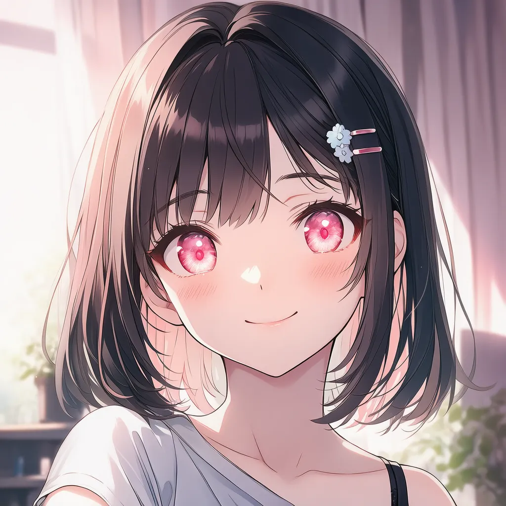 瞳を輝かせる顔のAIイラスト｜プロンプト紹介