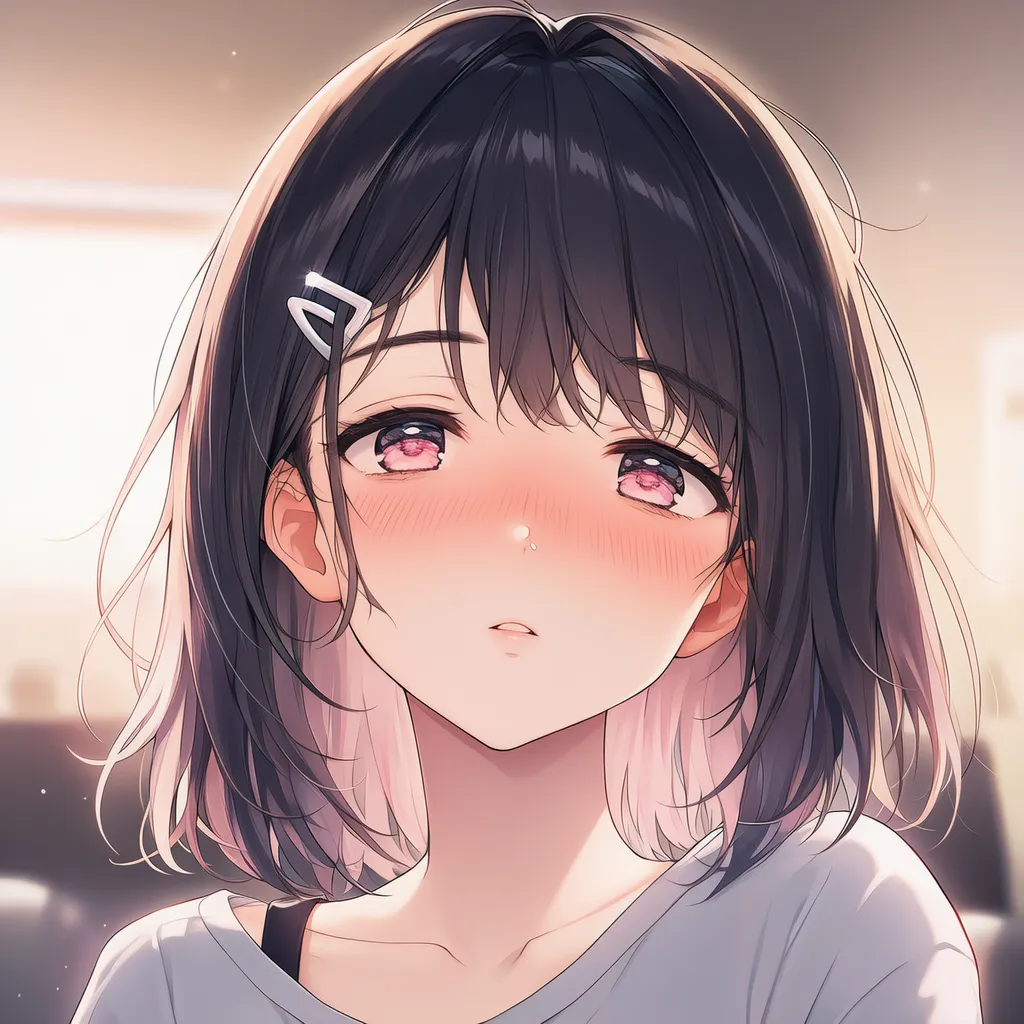 口をわずかに開ける状態のAIイラスト｜プロンプト紹介