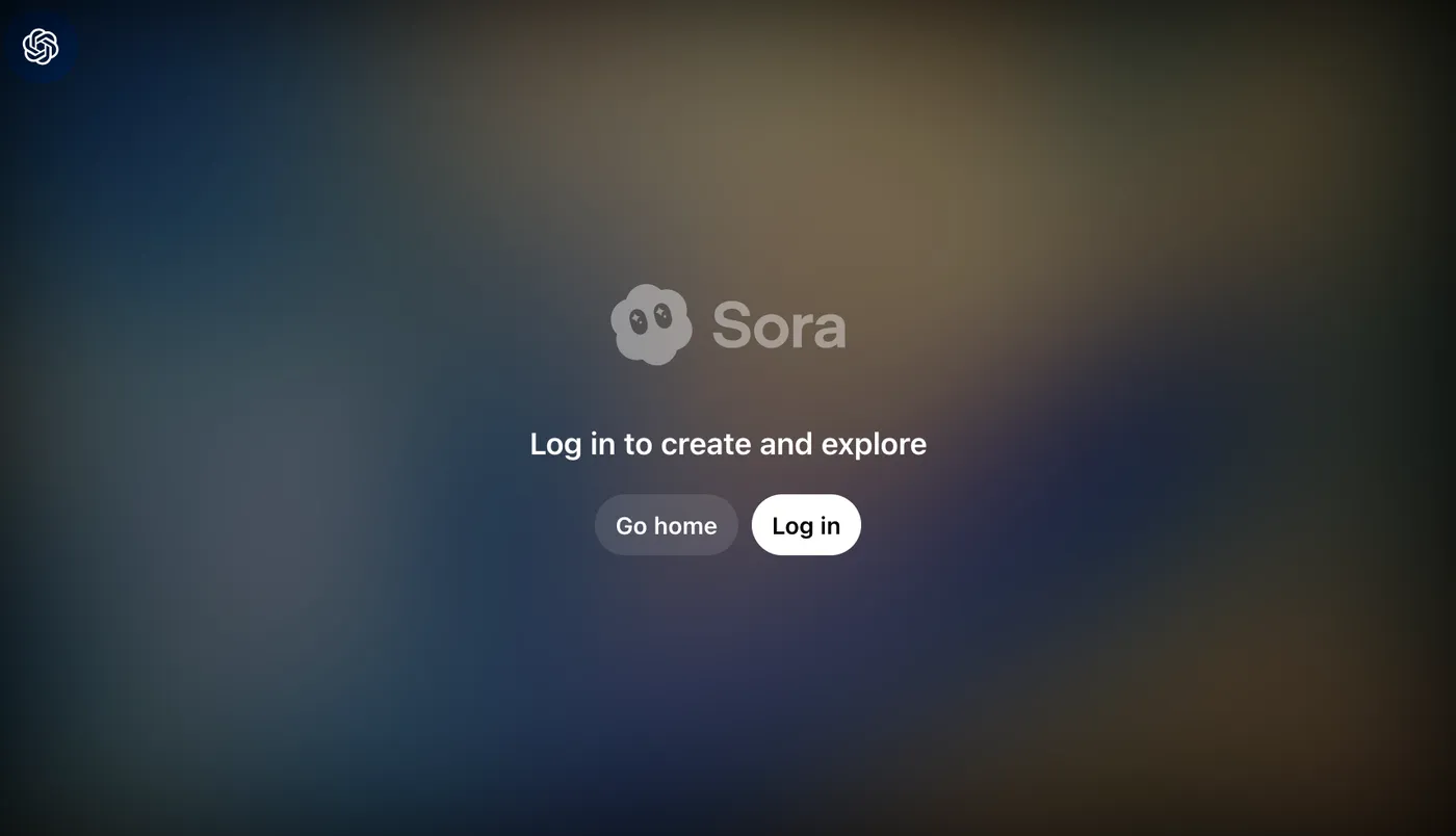 Sora 2のウェブサイトへのアクセス方法を説明するための資料画像-1