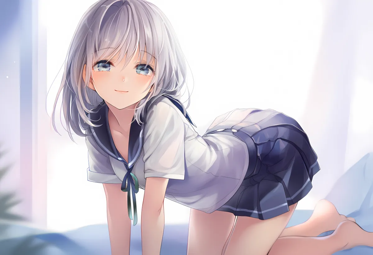 四つん這いポーズを再現したAIイラスト|プロンプト紹介