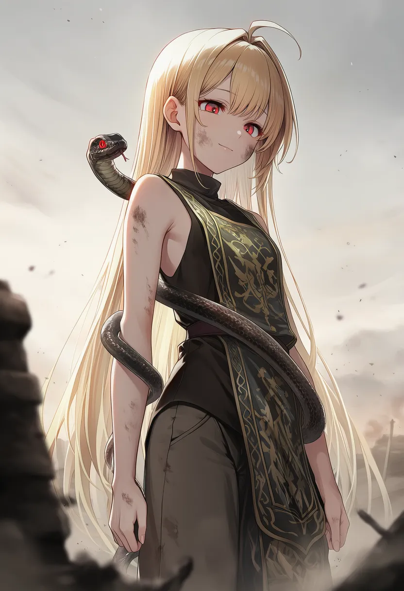 ヘビによる拘束を再現したAIイラスト｜プロンプト紹介