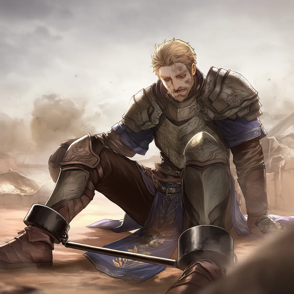 男性騎士がスプレッダーバーで拘されたAIイラスト｜プロンプト解説