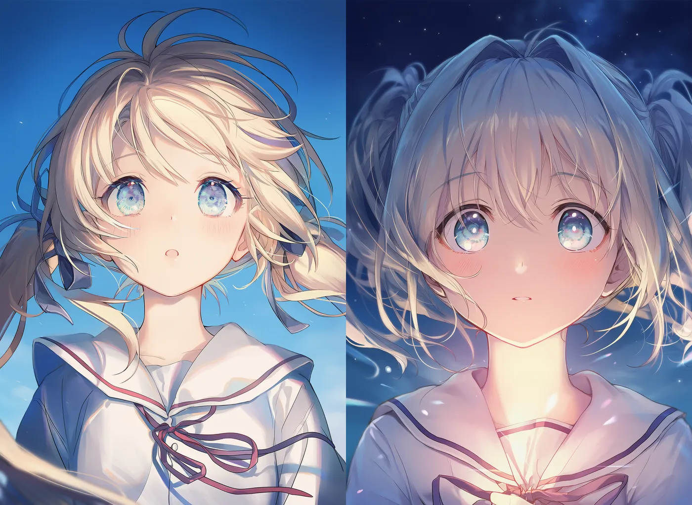下から光が当たった美少女AIイラスト|プロンプト紹介