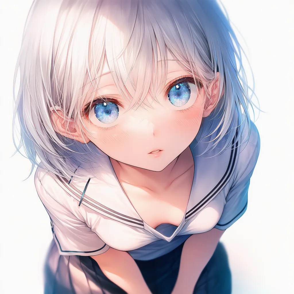 上目づかいを再現したAIイラスト|プロンプト紹介