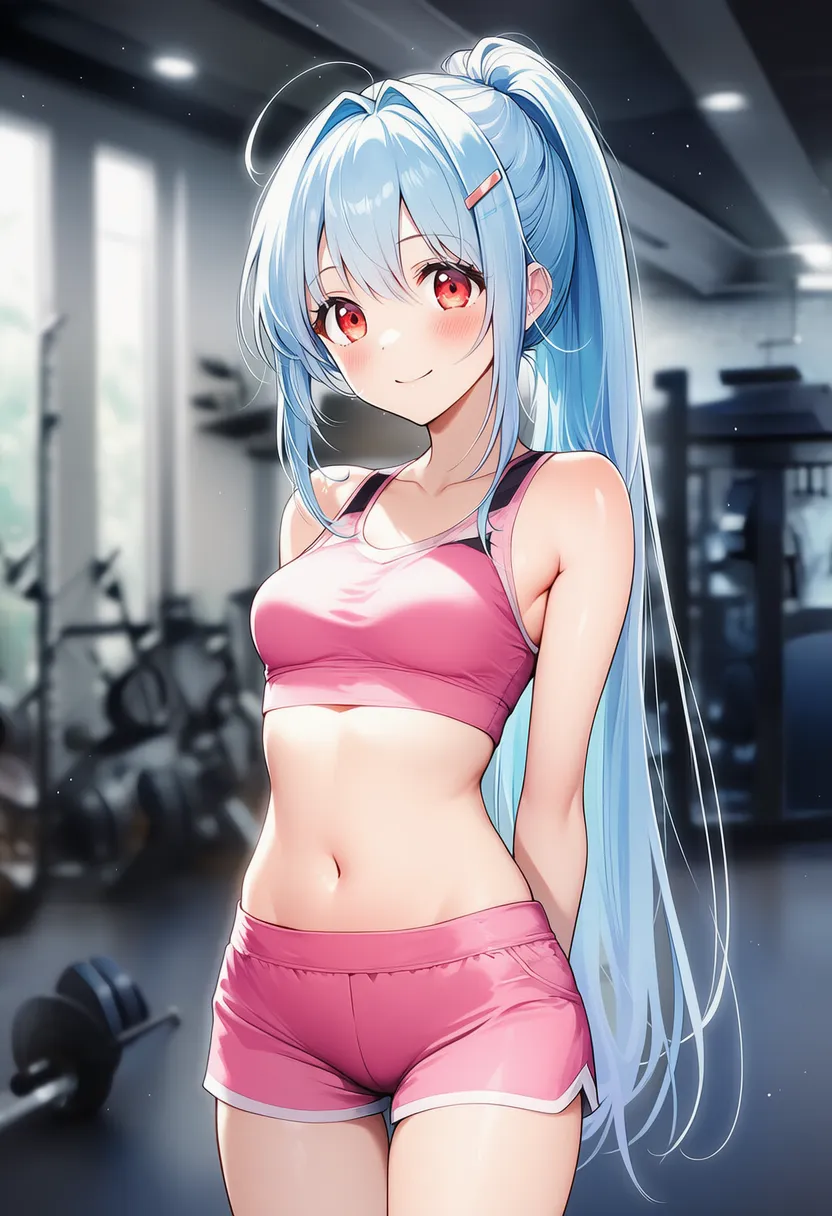 トレーニングルームの家具・備品のAIイラスト｜プロンプト紹介