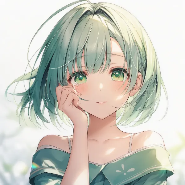 涙をぬぐう|表情プロンプト