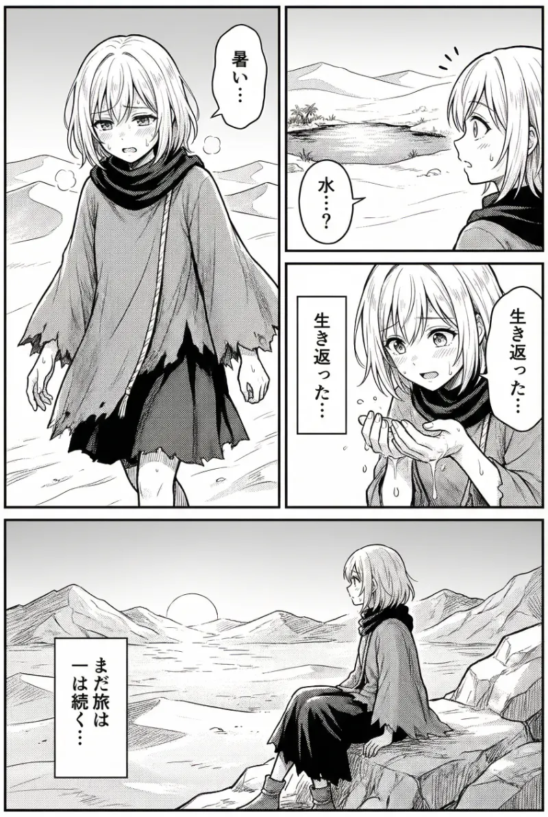 Nano Banana Proで作成したAI漫画（モノクロ作例）-3