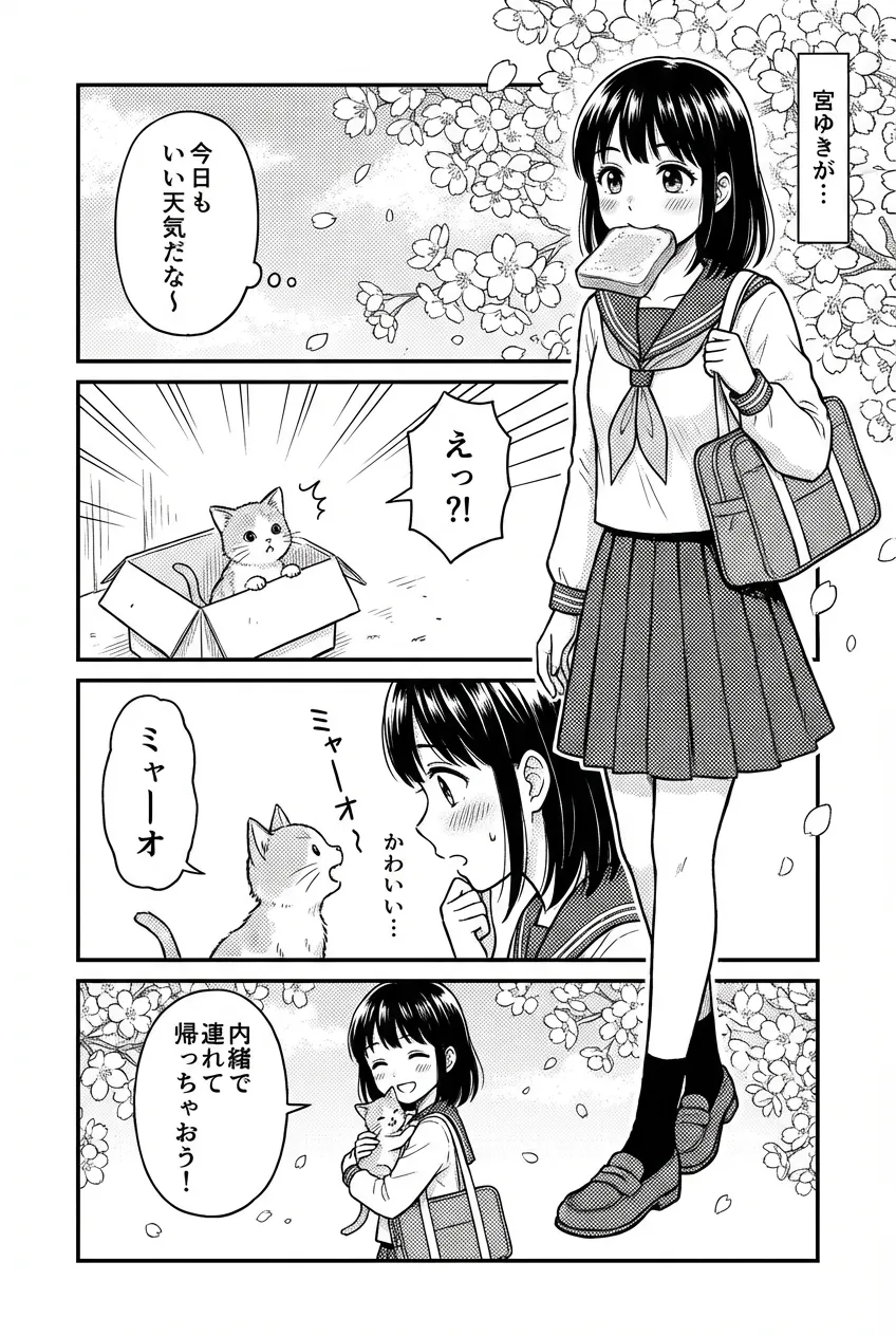 Nano Banana Proで作成したAI漫画（モノクロ作例）-2