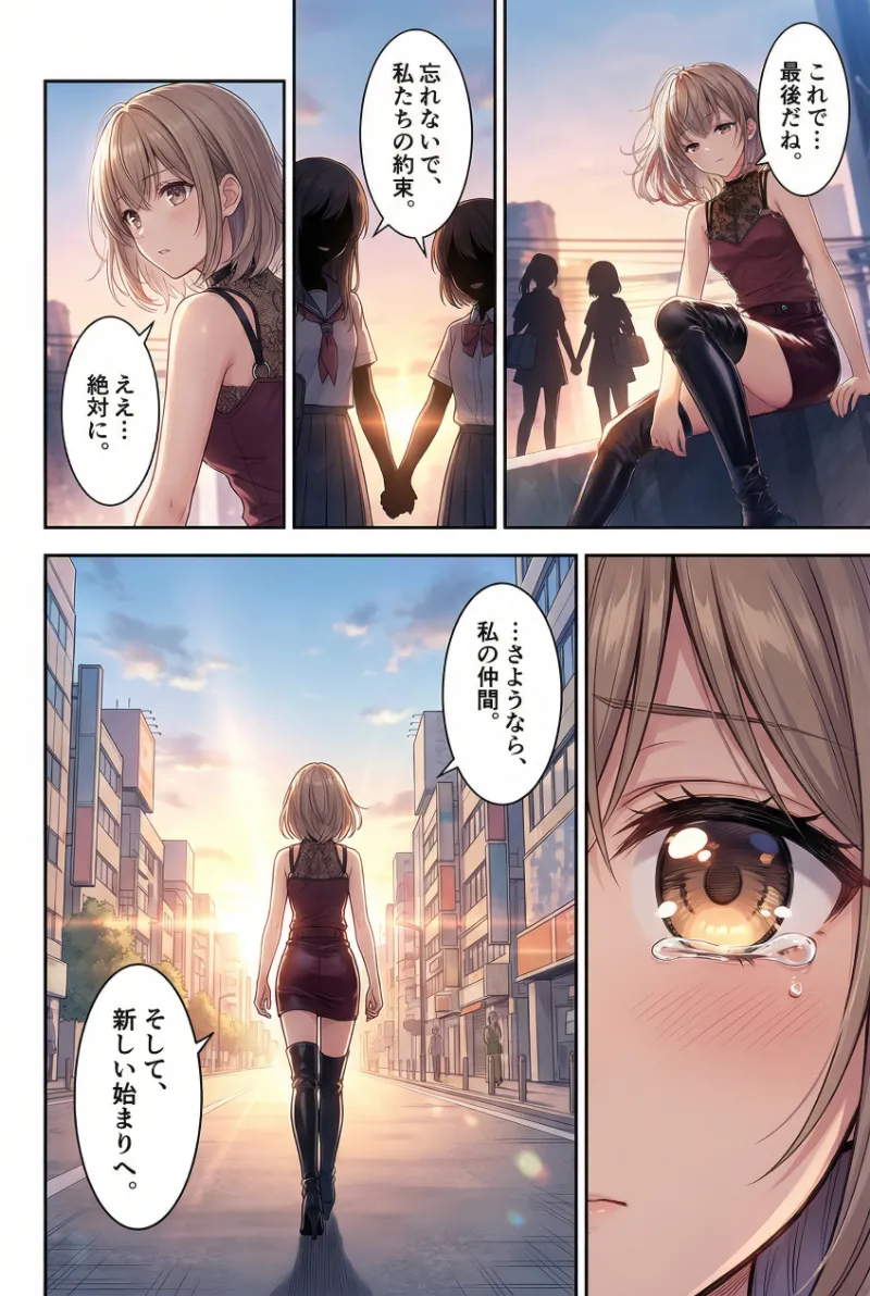 キャラの瞳アップ→次のコマで背景が変わる｜AI漫画の演出効果のプロンプト紹介