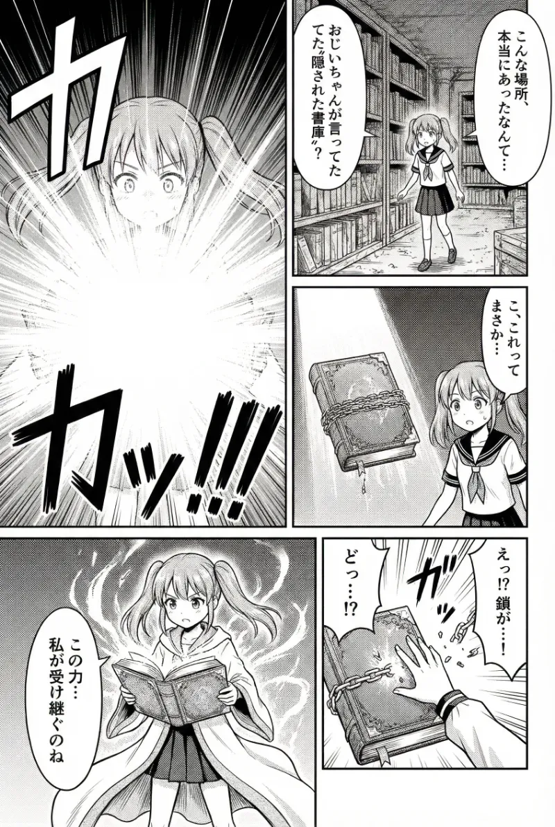 フラッシュ＋放射線｜AI漫画の演出テクニックのプロンプト紹介