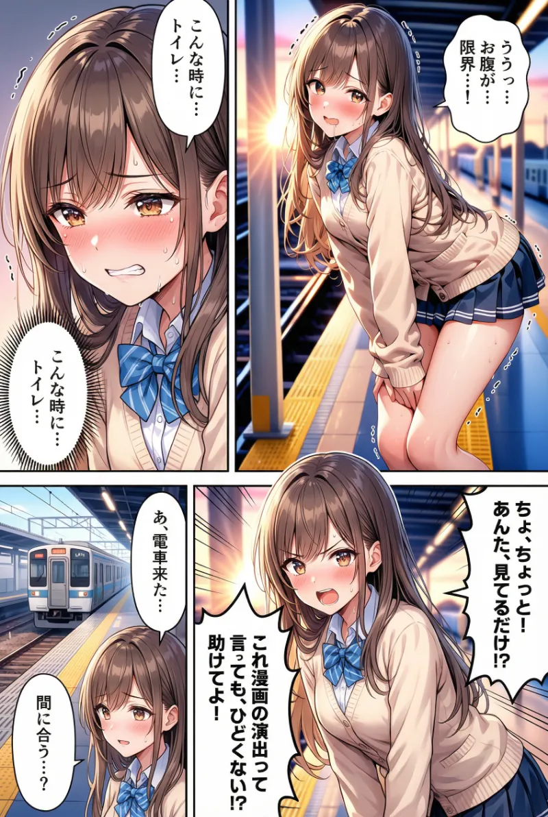 第四の壁破り（キャラが読者の方を見てツッコむ）｜AI漫画の演出テクニックのプロンプト紹介