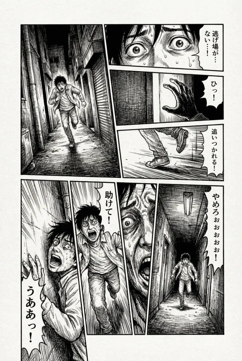 コマの間隔を極端に狭くする｜AI漫画の演出効果のプロンプト紹介