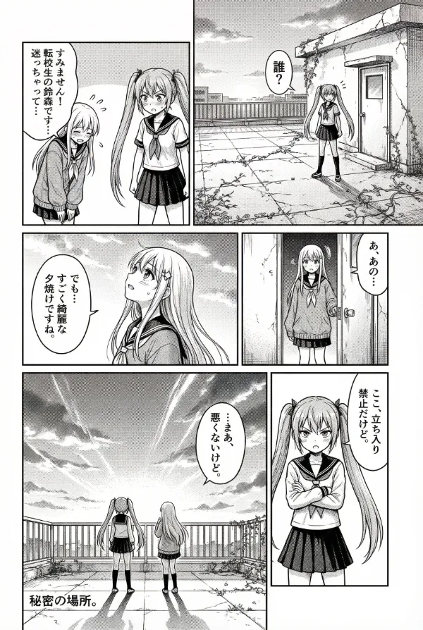 グラデーショントーン｜AI漫画のスクリーントーンのプロンプト紹介