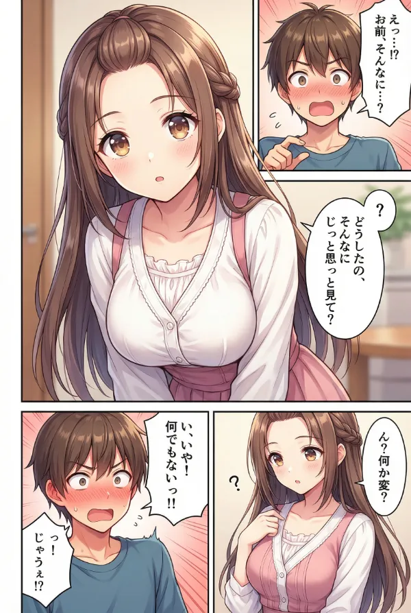 幼馴染美少女が実は巨乳だった（最近気づく）｜AI漫画の定番ネタ