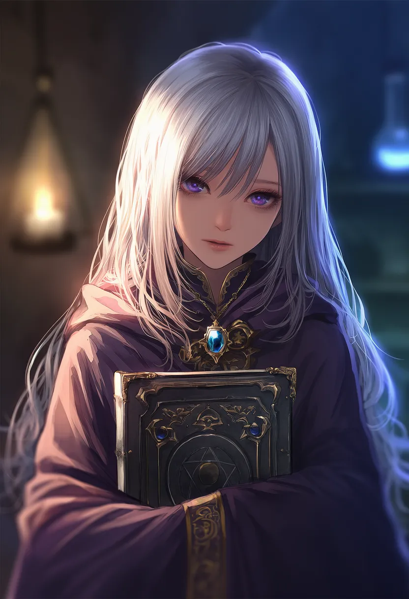 古い本・魔導書のプロンプト紹介｜占い師のアイテムのAIイラスト作例