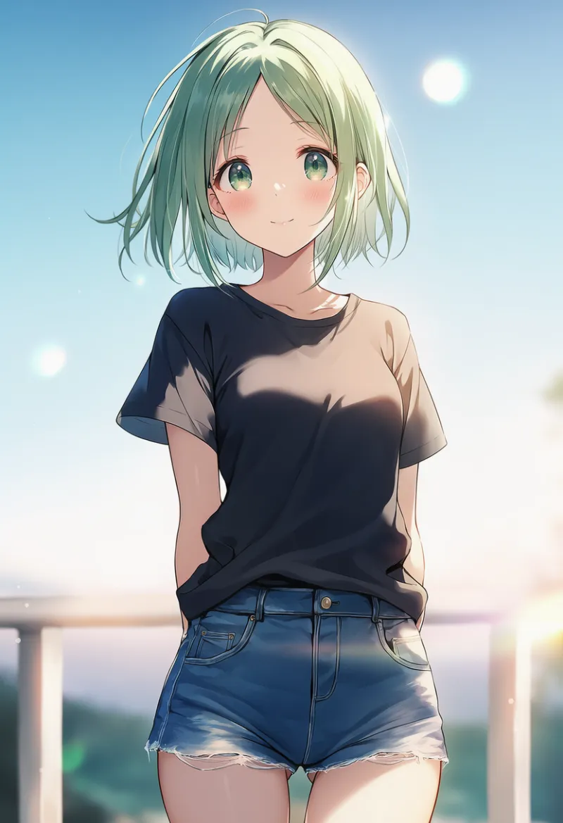 前から見えるお尻の状態を再現したAIイラスト｜プロンプト紹介