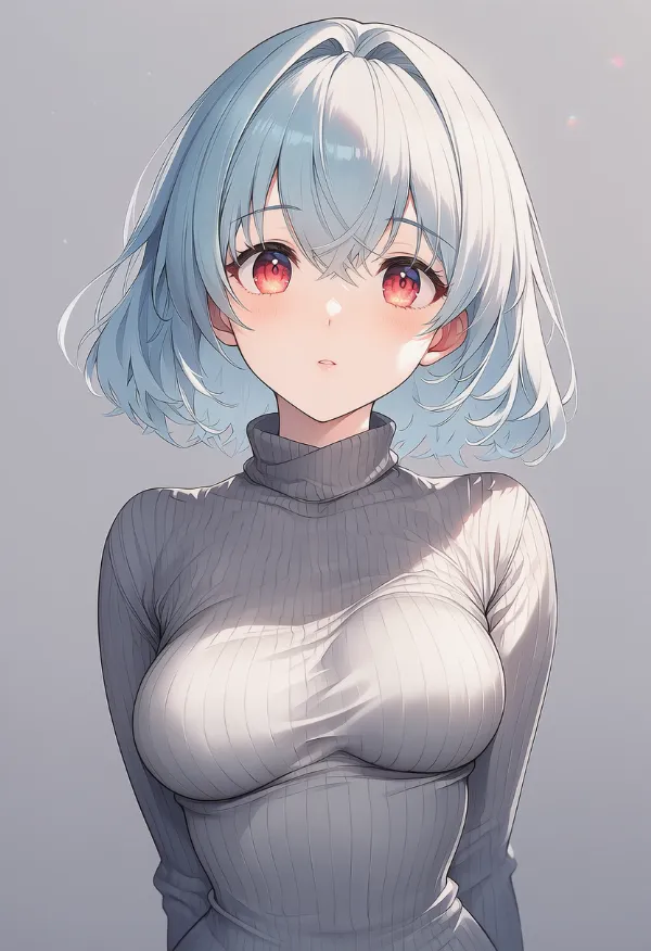 左右非対称の胸（asymmetrical breasts）のプロンプト紹介｜AIイラスト