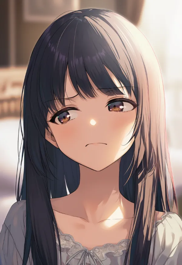 視線を逸らす状況のAIイラスト作例|プロンプト紹介