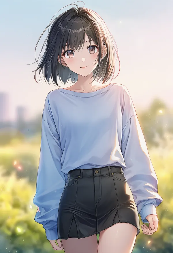 だぶだぶの服を再現したAIイラスト|プロンプト紹介