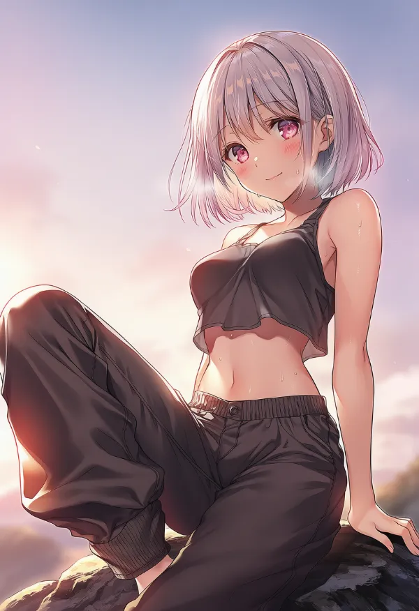 バギーパンツを履いた美少女AIイラスト|プロンプト紹介