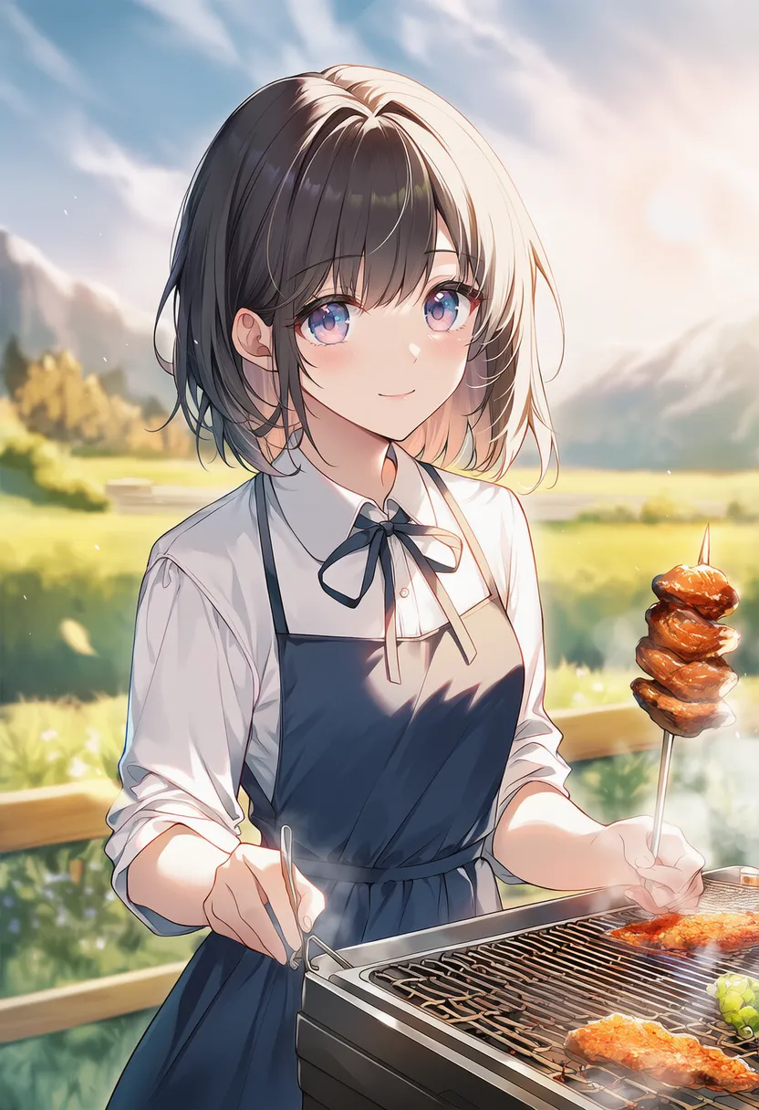 バーベキューのシチュエーション再現のためのプロンプト|AIイラスト