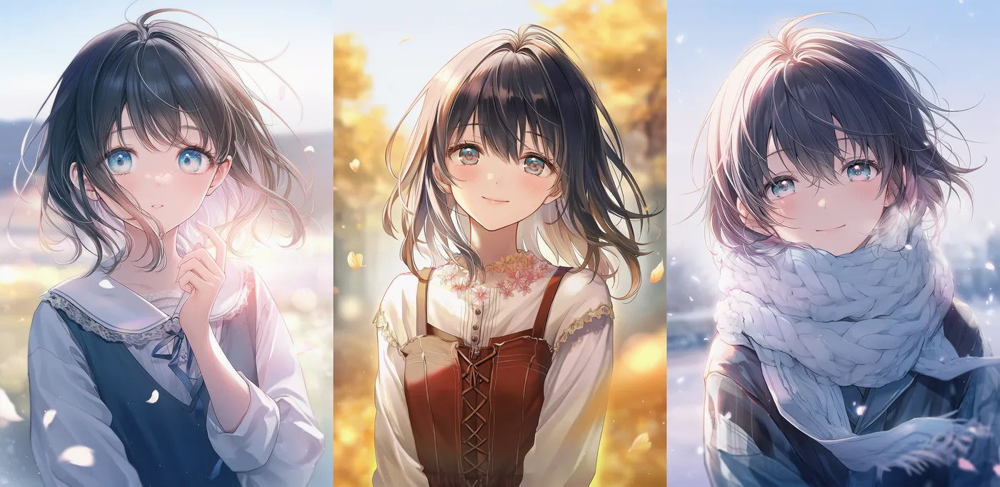 [layered clothes]のプロンプトで生成した服のAIイラスト作例-1