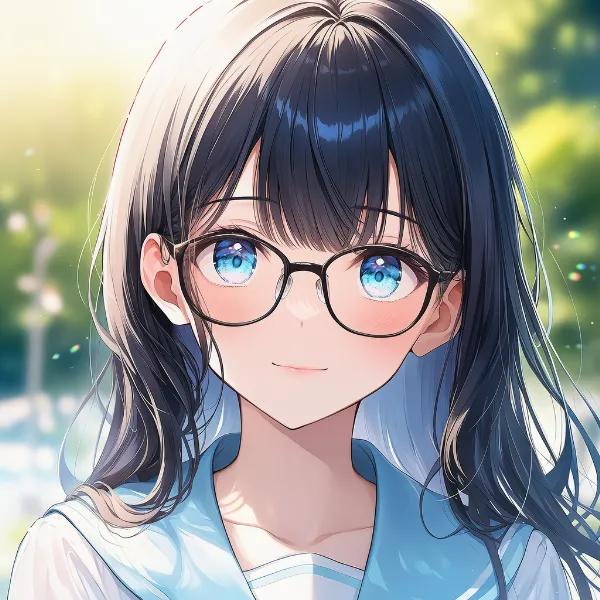黒縁眼鏡のAIイラスト｜プロンプト紹介