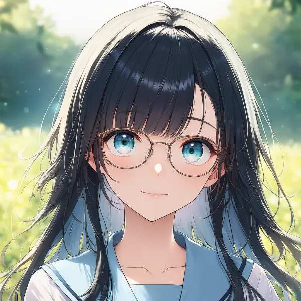 ボストン型眼鏡のAIイラスト｜プロンプト紹介