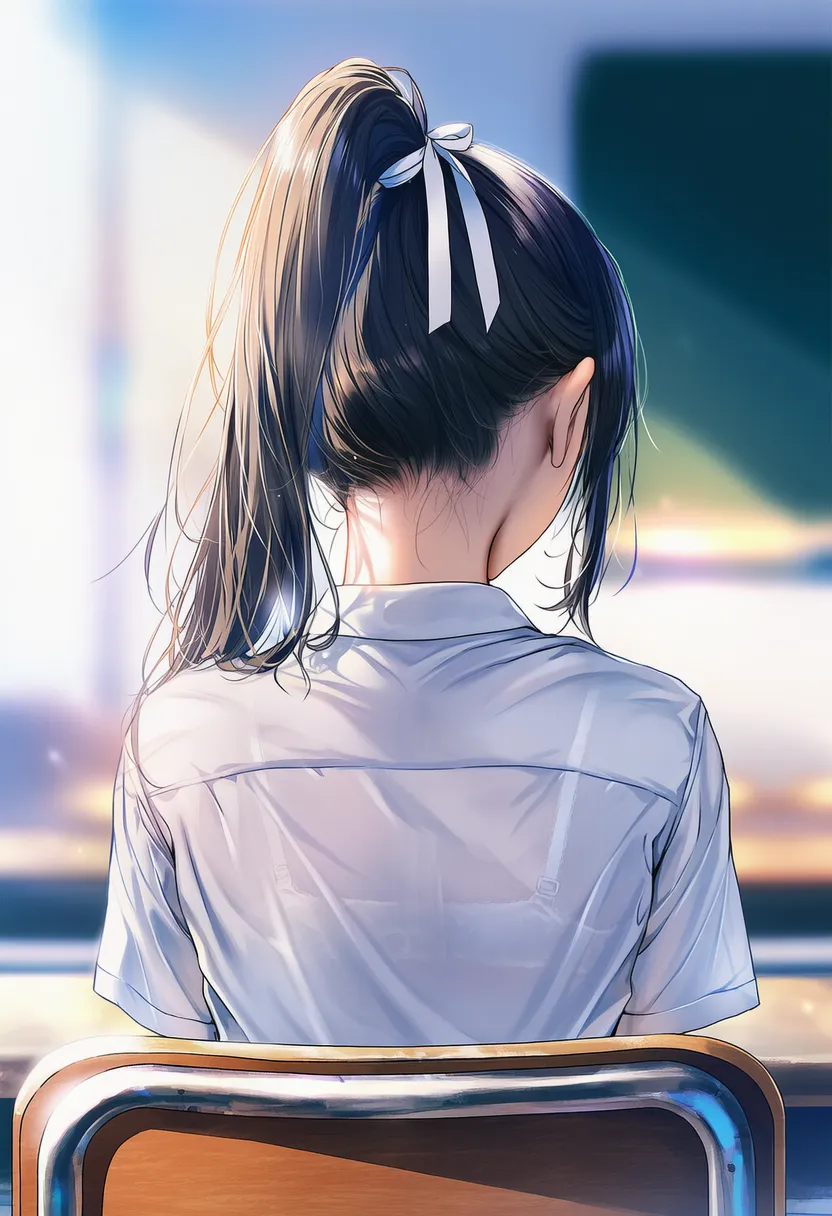 服越しに透けブラが見えるAIイラスト|プロンプト紹介