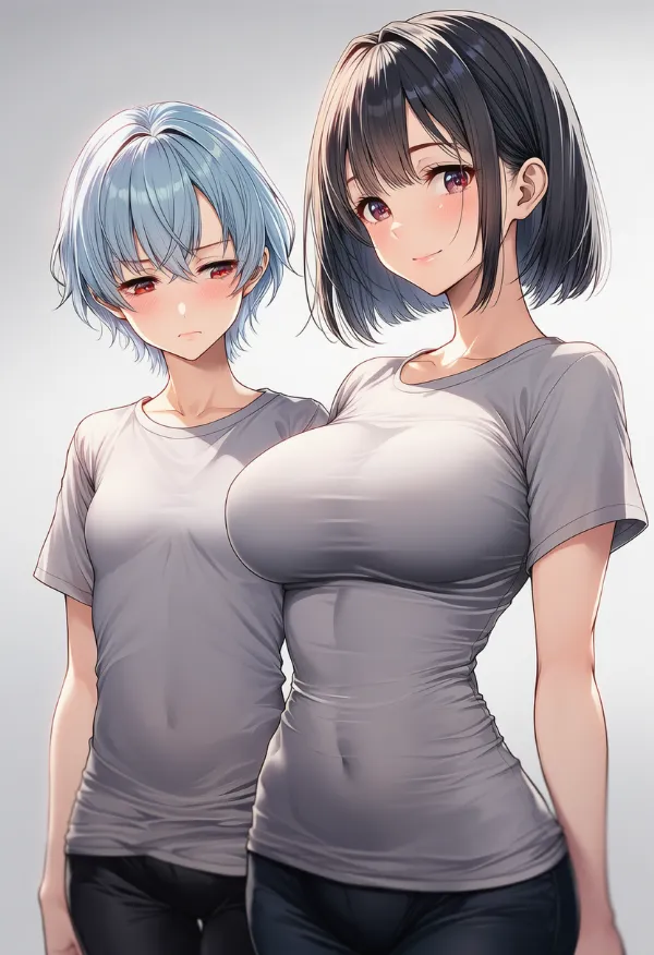 胸囲の格差社会（breast envy）のプロンプト紹介｜AIイラスト