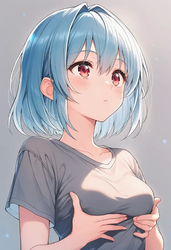 乳上げ（breast lift）ポーズのプロンプト紹介｜AIイラスト