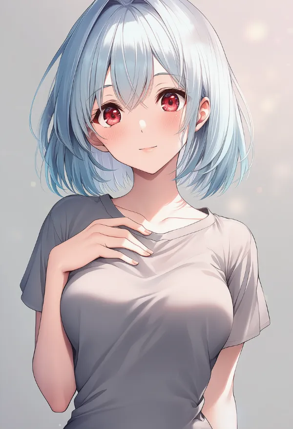 手を胸の上に置く（breast suppress）ポーズのプロンプト紹介｜AIイラスト