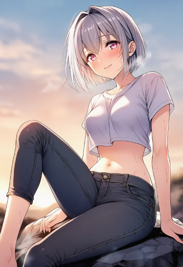 カプリパンツを履いた美少女AIイラスト|プロンプト紹介