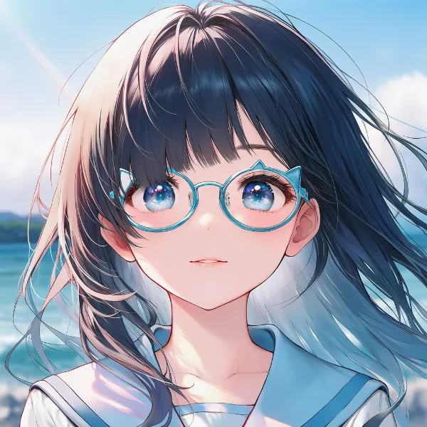 猫型のメガネのAIイラスト｜プロンプト紹介