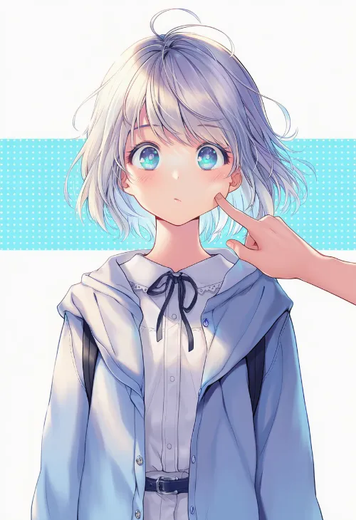 手でつつく|手のポーズのプロンプト