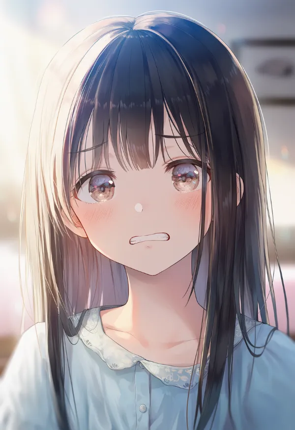 歯を食いしばる様子のAIイラスト作例|プロンプト紹介