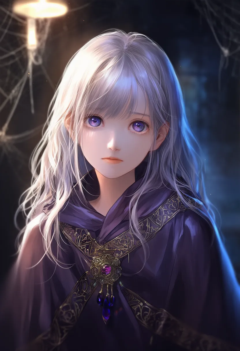 蜘蛛の巣のプロンプト紹介｜占い師のアイテムのAIイラスト作例