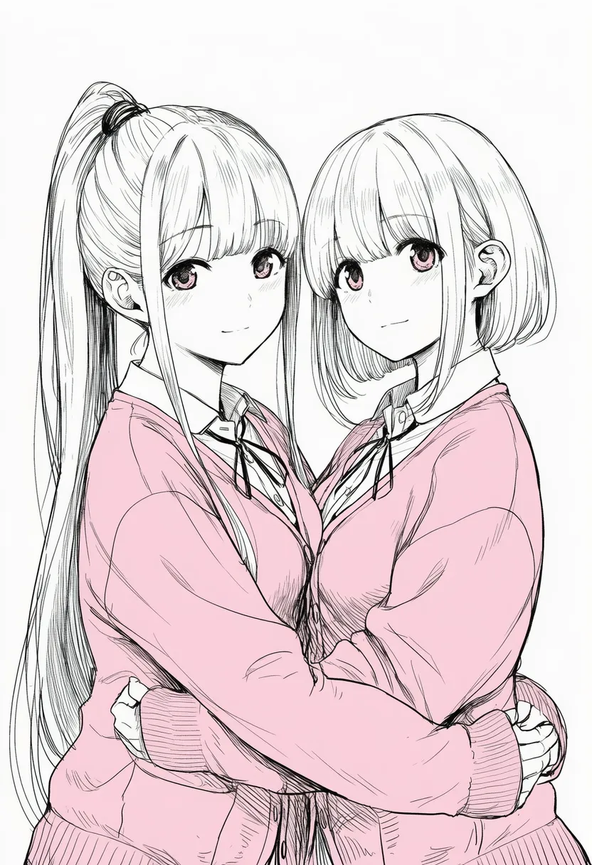 塗り残し(白抜き)風のプロンプト紹介|AIイラスト作例