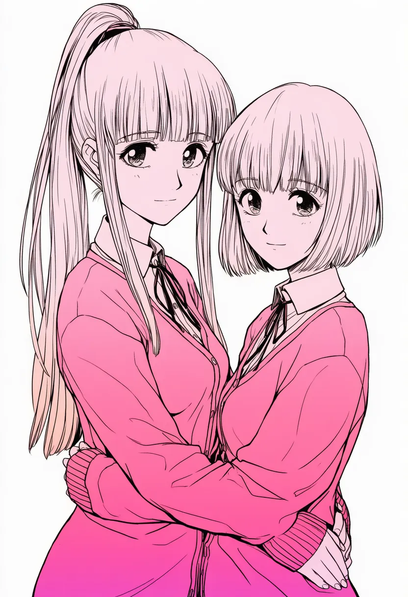 グラデーション塗りのプロンプト紹介|AIイラスト作例