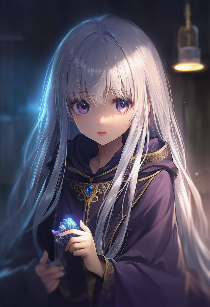 クリスタルクラスターのプロンプト紹介｜占い師のアイテムのAIイラスト作例