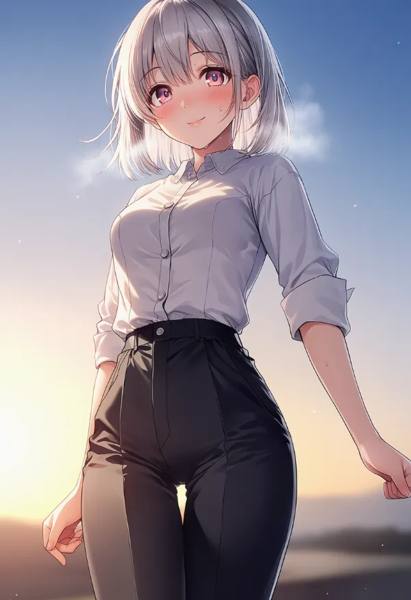 ドレスパンツを履いた美少女AIイラスト|プロンプト紹介