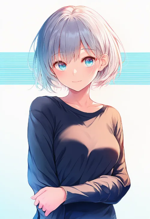 手を肘におく|手のポーズのプロンプト