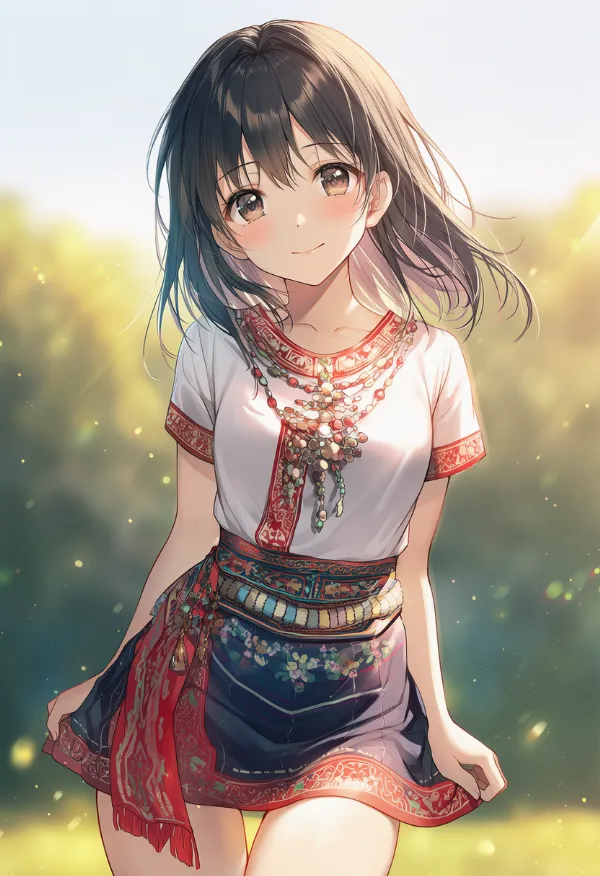 エスニック系の服を再現したAIイラスト|プロンプト紹介