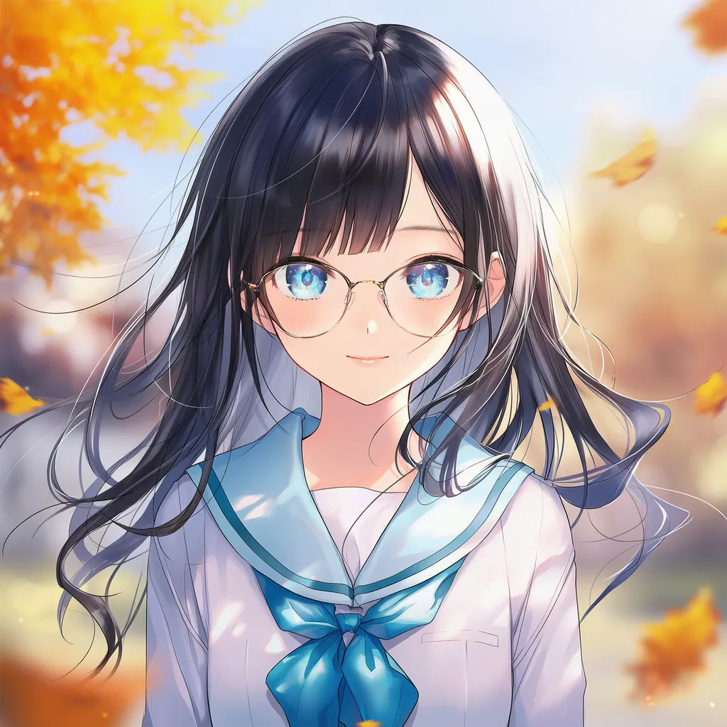 メガネ越しに見える目のAIイラスト｜プロンプト紹介