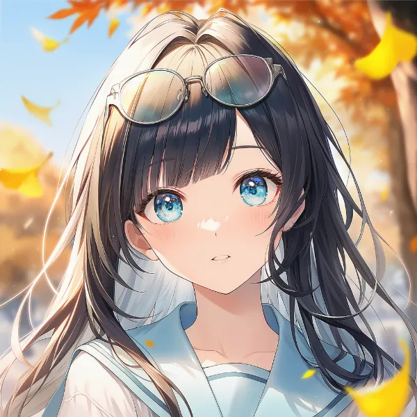 頭の上にメガネがあるAIイラスト｜プロンプト紹介