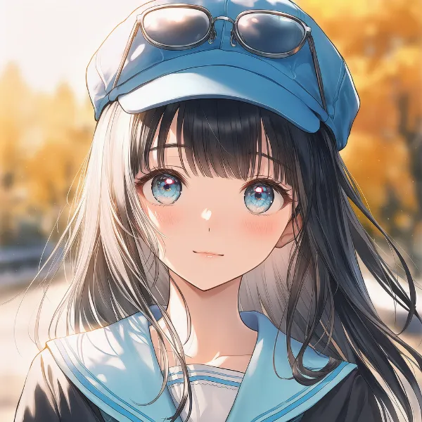 帽子の上にメガネがあるAIイラスト｜プロンプト紹介